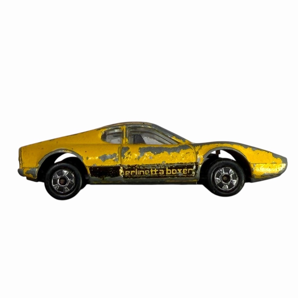 1:64 Zylmex Zee Toys D70 Ferrari 365 GT Berlinetta Boxer‎ Yellow Black Interior - Picture 11 of 13